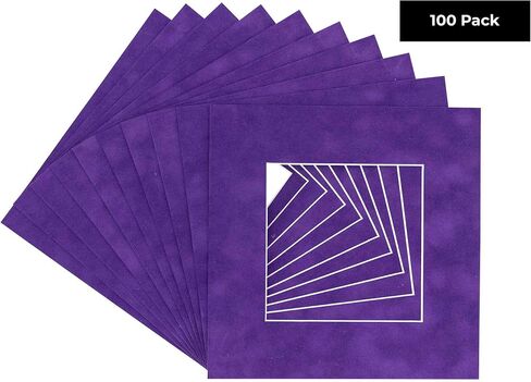 Ash Suede Acid Free 20x20 Picture Frame Mats with White Core Bevel Cut for 10x10 Pictures - Fits 20x20 Frame - One Mat - with Bag & Backing in Kuwait