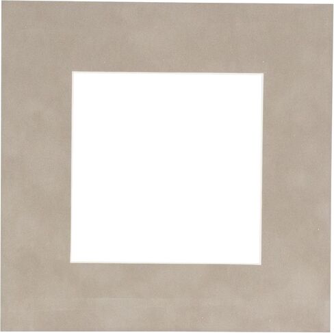 Ash Suede Acid Free 20x20 Picture Frame Mats with White Core Bevel Cut for 10x10 Pictures - Fits 20x20 Frame - One Mat - with Bag & Backing in Kuwait