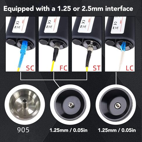 Fiber Optic Microscope, 200X Handheld High Accuracy Control Fiber Optic Inspection Microscope, Image Clarity, Plug and Play, Equipped with 1.25 Or 2.5 mm Connector, for Operators Engineers in Saudi Arabia