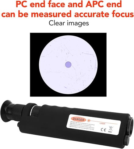 Fiber Optic Microscope, 200X Handheld High Accuracy Control Fiber Optic Inspection Microscope, Image Clarity, Plug and Play, Equipped with 1.25 Or 2.5 mm Connector, for Operators Engineers in Saudi Arabia