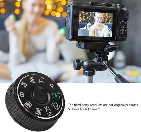 Top Cover Mode Dial for Canon 6D, Mode Dial Top Cover Plate Interface Cap Replacement Part for Canon 6D Camera Repair Accessories in Saudi Arabia