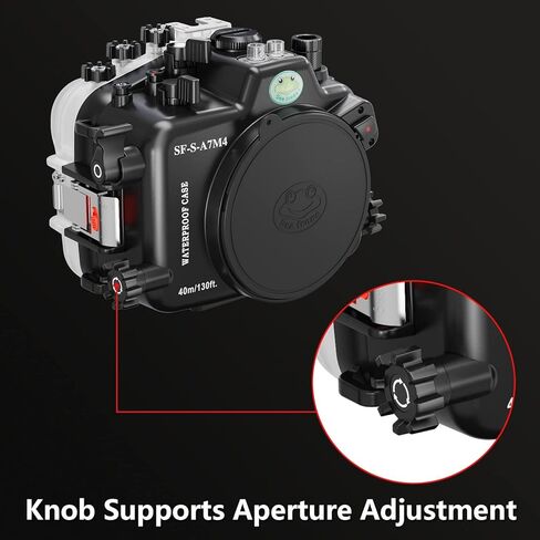 Seafrogs [40M/130FT] Underwater Camera Housing for Sony A7M4 Alpha7 IV (ILCE-7M4 /a7 IV), Waterproof Scuba Case for Sony A7M4 A7 Mark IV A74, with Standard Port in Kuwait