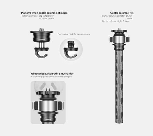 Leofoto LQ-324C Tripod with Center Column and Bag in Saudi Arabia