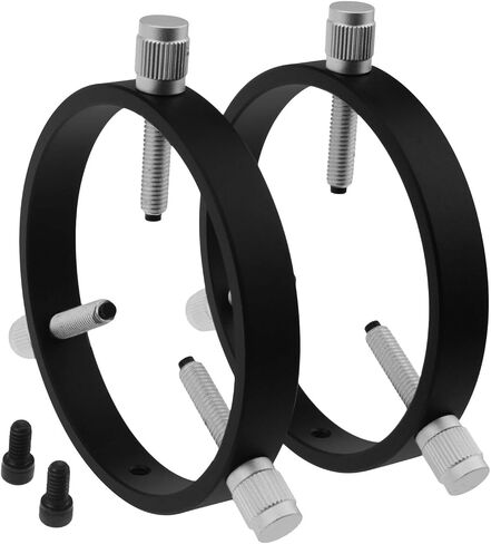Astromania Adjustable Telescope Guide Scope Rings 127 mm Inside Diameter | For Guidescope OTAs 70-120mm Outside Diameter,Teflon Inlays - Protect Telescope,Solid Aluminum Alloy Finder-Guide Scope Rings in Saudi Arabia