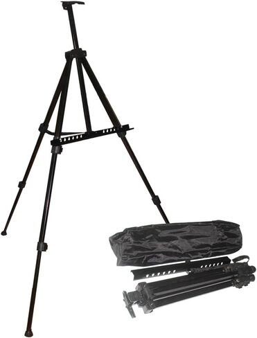 Aluminum Easel Lightweight Display Tripod Menu Poster Picture Holder Stand Folding Light Weight Easel w/ Free Carry Case in Saudi Arabia
