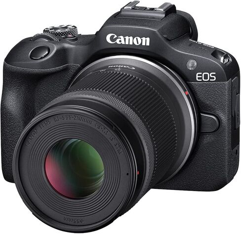 Canon EOS R100 Mirrorless Camera RF-S18-45mm F4.5-6.3 is STM Lens Kit, 24.1 Megapixel CMOS (APS-C) Sensor, 4K Video, Wi-Fi & Bluetooth, Beginner Photographers and Creators, Digital Camera, Black | 24.1MP Aps-C CMOS, 4K Video, Dual Pixel Af, Rf-S 18-45mm F in Saudi Arabia