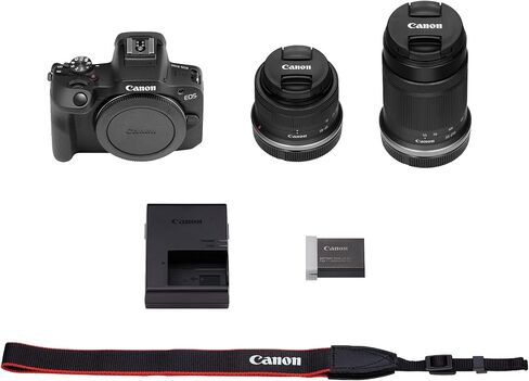 Canon EOS R100 Mirrorless Camera RF-S18-45mm F4.5-6.3 is STM Lens Kit, 24.1 Megapixel CMOS (APS-C) Sensor, 4K Video, Wi-Fi & Bluetooth, Beginner Photographers and Creators, Digital Camera, Black | 24.1MP Aps-C CMOS, 4K Video, Dual Pixel Af, Rf-S 18-45mm F in Saudi Arabia