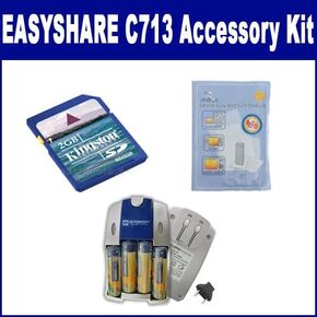 Synergy Digital Camera Accessory Kit, Compatible with Kodak Easyshare C713 Digital Camera - Kit Includes: SB251 Charger, ZELCKSG Care & Cleaning, KSD2GB Memory Card in Saudi Arabia
