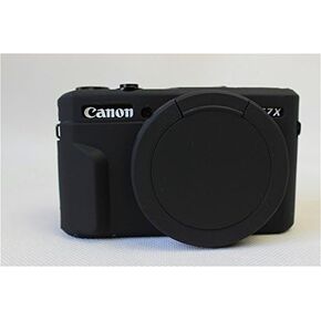G7 X Mark II Case, BolinUS Fullbody Ultra-Thin Lightweight Rubber Soft Silicone Case Bag Cover for Canon PowerShot G7 X Mark II -Black in Kuwait