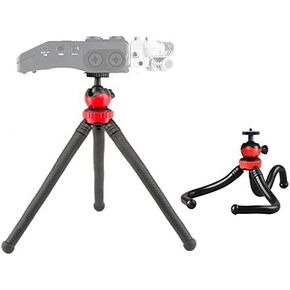 12'' Flexible Tripod Stand for Zoom Recorder H6 H5 H4n H2n H1n - Acetaken Black+red in Kuwait
