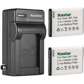 Kastar BP-70A AC Wall Battery Charger Replacement for Samsung BP-70A BP70A Battery, Samsung ST95, ST96, ST6500, TL105, TL110, TL125, TL205, WB30F, WB31F, WB32F, WB35F Camera in Kuwait