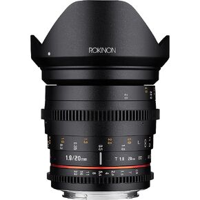 Rokinon 20mm T1.9 Cine DS AS ED UMC Wide Angle Cine Lens for Canon EF | Cinema lens provides smooth manual focus and consistent optical performance for professional video production. in Saudi Arabia