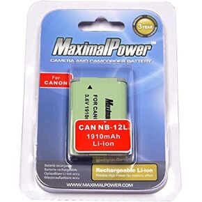 Maximalpower replacement battery for Canon NB-12L Canon Legria mini X, PowerShot N100,PowerShot G1 X Mark II Digital Camera in Kuwait