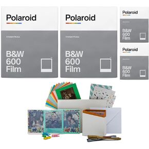 Polaroid Black and White 600 Instant Film Bundle 32 Exposures (5 Items) | Polaroid B and W 600/i-Type Film Iso 640, 5-10 Minute Develop, Includes Photo Box, (32 Exposures) in Kuwait