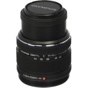 عدسة أوليمبوس إم زويكو ديجيتال 14-42 ملم F3.5-5.6 II R، لكاميرات مايكرو فور ثالثث (أسود) in Kuwait