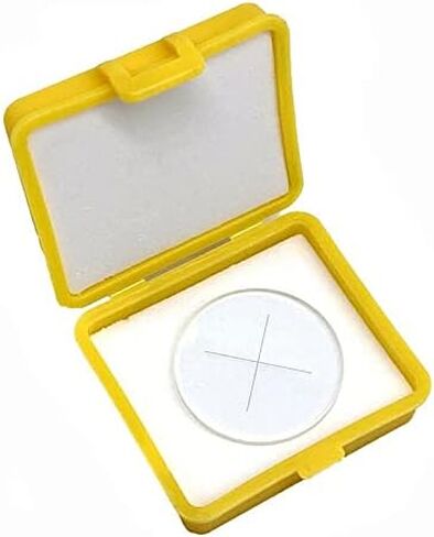 Microscope Accessories Kit Crosshair Graticule Value Microscope Reticle Microscope Slides (Color : 1PC Diameter 24.3mm) in Saudi Arabia