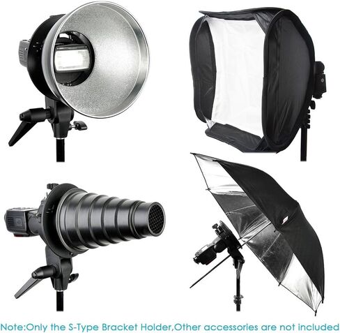 نيوير حامل قوس من النوع S مع الأجراس جبل لـ Speedlite Flash Snoot Softbox جمال طبق عاكس مظلة in Kuwait