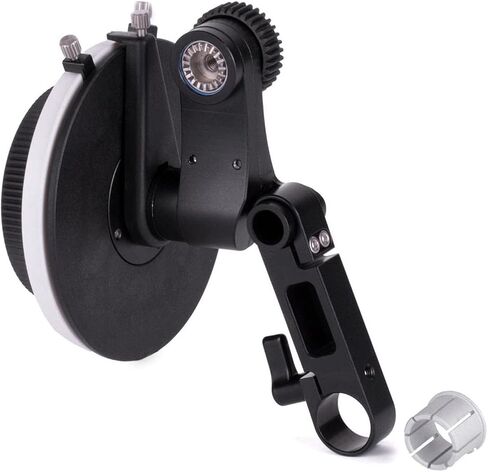 Wooden Camera Zip Focus, Single Rod 15mm Lightweight Follow Focus with 1:1 Gear Ratio.8 Mod Cine Lens Gear and Friction Gear, Fits All Lenses (15mm LW) in Kuwait