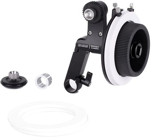 Wooden Camera Zip Focus, Single Rod 15mm Lightweight Follow Focus with 1:1 Gear Ratio.8 Mod Cine Lens Gear and Friction Gear, Fits All Lenses (15mm LW) in Kuwait
