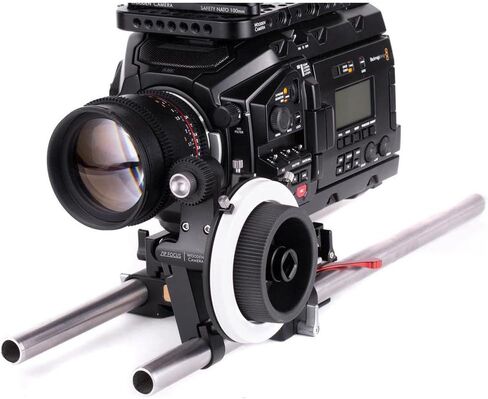 Wooden Camera Zip Focus, Single Rod 15mm Lightweight Follow Focus with 1:1 Gear Ratio.8 Mod Cine Lens Gear and Friction Gear, Fits All Lenses (15mm LW) in Kuwait