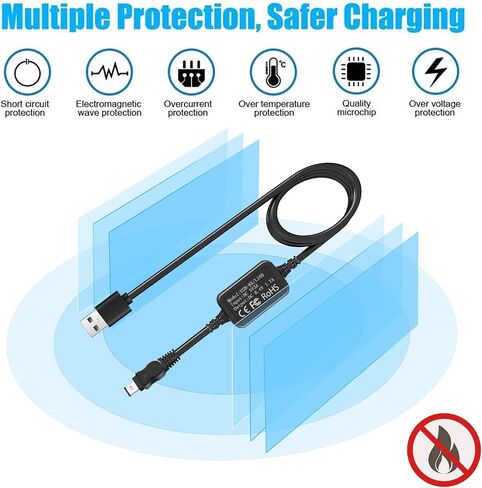 تي كيه دي واي سلك طاقة AC-L100 USB لشاحن كاميرا فيديو سوني هاندي كام، محول طاقة ACL100 لـ DCR TRV128 TRV103 TRV130، CCD-TRV108 TRV308 بديل AC-L10A L10B L15A L15B L100A L100B L100C. in Kuwait