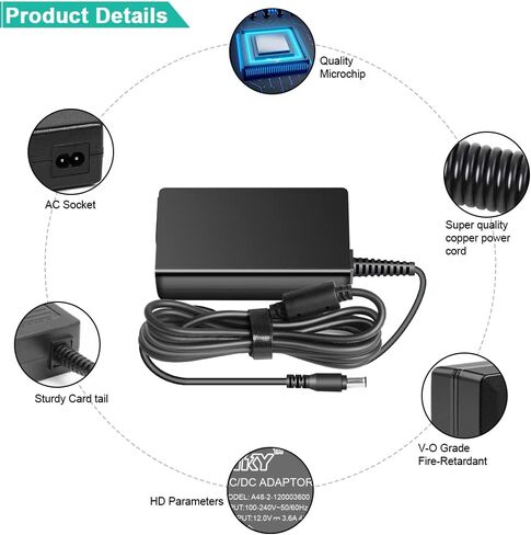HKY 12V AC Adapter Compatible with Panasonic Camera AG-UX90 AGUX90 AGUX 90 PAL 4K PAL4K AG-AC30 AG-AC30PJ AGAC30PJ AGAC30 AG-DVX200 Camcorder SAE0011 SAE0011AB AG-BRD50P Power Supply Battery Charger in Saudi Arabia