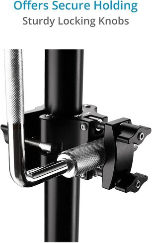 Proaim Multi-Stand Holder Clamp Set for Camera Production Cart. Holds Full-Size Light/C-Stands on Victor, Atlas Cart. Quick Tool-less Mounting, Secure Locking Pin. Easy Cable/Wire Management (VCTR-LC) in Saudi Arabia