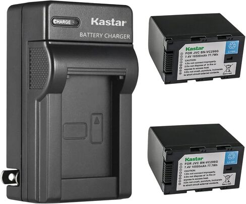 Kastar AC Wall Battery Charger Replacement for JVC GY-HC500 GY-HC500E, GY-HC500U GY-HC500UN, GY-HC500SPC GY-HC500SPCN, GY-HC550 GY-HC550E GY-HC550UN Connected Cam 4K Handheld Camcorders in Saudi Arabia