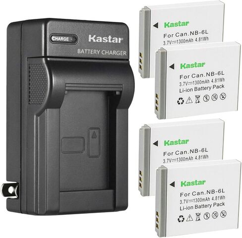 Kastar 1Pcs Battery and AC Wall Charger Replacement for Canon PowerShot S120, PowerShot SD770 IS, PowerShot SD980 IS, PowerShot SD1200 IS, PowerShot SD1300 IS, PowerShot SD3500 IS, PowerShot SD4000 IS in Saudi Arabia