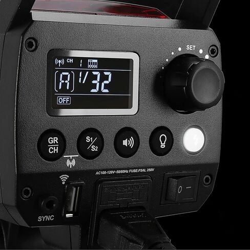Godox MS200-V MS200V 200W Compact Studio Strobe Flash Light,GN53 0.1-1.8S Recycle Time,2.4G X System,Bowens Mount with 10W LED Modeling Lamp for Wedding,Portrait,Fashion,Product,Studio Photography Etc in Saudi Arabia