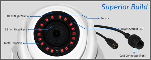 GW Security 5MP IP PoE Outdoor Indoor Microphone Dome Security Camera (GW5091IP) in Saudi Arabia