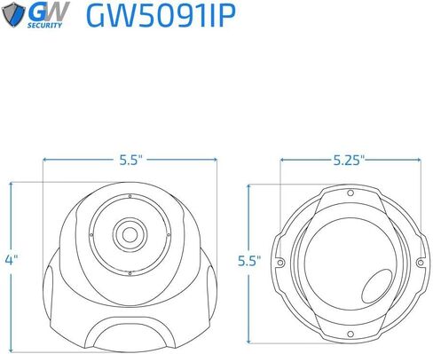 GW Security 5MP IP PoE Outdoor Indoor Microphone Dome Security Camera (GW5091IP) in Saudi Arabia