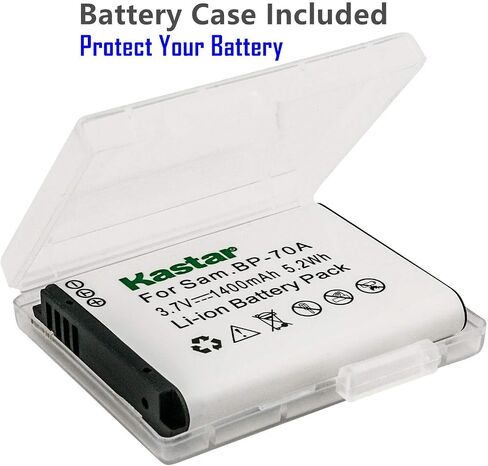 Kastar BP-70A AC Wall Battery Charger Replacement for Samsung BP-70A BP70A Battery, Samsung ST95, ST96, ST6500, TL105, TL110, TL125, TL205, WB30F, WB31F, WB32F, WB35F Camera in Kuwait