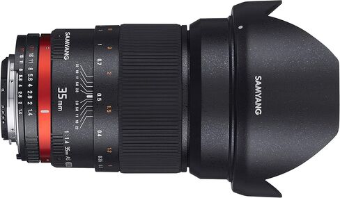 ساميانغ عدسة تركيز يدوي 35 ملم F1.4 لكانون ايه اي، اسود in Saudi Arabia