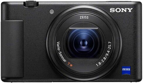 Sony Sony ZV-1 Compact 4K HD Camera - with Sony ACCVC1 Vlogger Accessory Kit with Wireless Bluetooth Grip/Tripod (GP-VPT2 BT) and 64GB UHS-II SD Card (SF-E64/T1) in Saudi Arabia