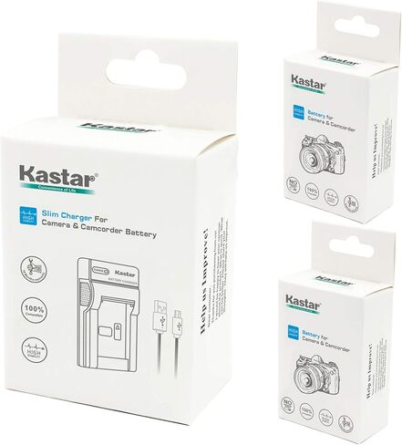 Kastar Battery (X2) & Slim USB Charger for Samsung IA-BP80W IA-BP80WA Samsung VP-D381 Samsung VP-DX100 VP-DX100i VP-DX105i Samsung SC-D381 SC-D382 SC-D383 SC-D385 Samsung SC-DX103 Samsung SC-DX205 in Saudi Arabia