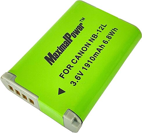 Maximalpower replacement battery for Canon NB-12L Canon Legria mini X, PowerShot N100,PowerShot G1 X Mark II Digital Camera in Saudi Arabia