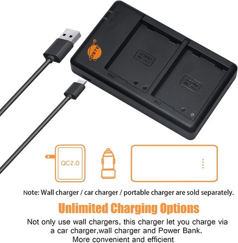 DSTE Replacement for 2X EN-EL14 Battery + Rapid Dual Charger with Micro USB Cable Compatible Nikon D5100 D5300 D5500 DF P7000 P7200 P7800 D3400 D5600 D3500 Digital Camera as EN-EL14A in Saudi Arabia