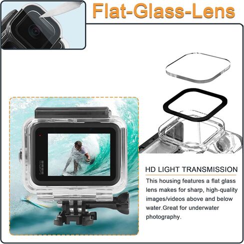 Waterproof Housing Case for GoPro Hero8, Protective Underwater Dive Shell with Bracket for Go Pro 8 Action Camera Accessories Kit in Kuwait