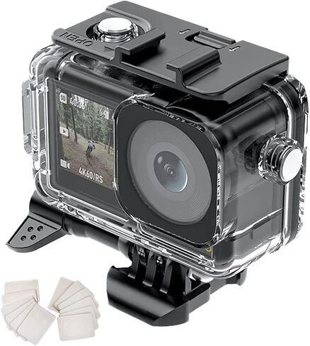 FitStill Waterproof Case for DJI Osmo Action 3 Camera, 40M/197FT Diving Housing Protective Shell Underwater Accessories Kit in Saudi Arabia