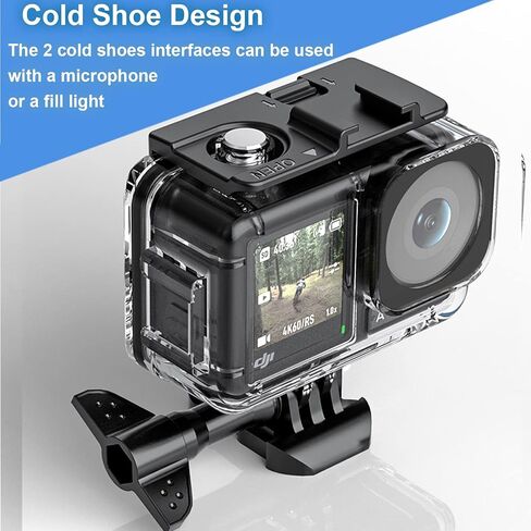 FitStill Waterproof Case for DJI Osmo Action 3 Camera, 40M/197FT Diving Housing Protective Shell Underwater Accessories Kit in Saudi Arabia