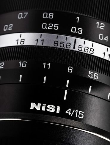 عدسة NiSi مقاس 15 مم f/4 Sunstar للتركيب على شكل حرف L | عدسة ASPH ذات إطار كامل وعريض للغاية (أسود) in Kuwait