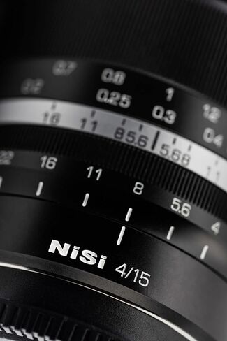 عدسة NiSi مقاس 15 مم f/4 Sunstar للتركيب على شكل حرف L | عدسة ASPH ذات إطار كامل وعريض للغاية (أسود) in Kuwait