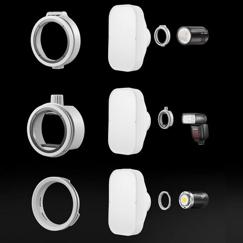 Godox ML-CS1625 Soft Tent Flash Diffuser Modifier, Collapsible Soft Light Diffuser with 3 adapters for AD200 AD200Pro V1 TT685 V860III TT600 AD300Pro AD400PRO Speedlight,ML30 ML60 Video Lights in Kuwait