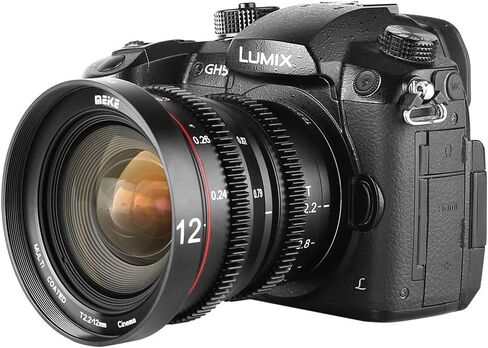 Meike 12mm T2.2 Manual Focus Wide Angle Fixed Cinema Lens for M43 Micro Four Thirds MFT Mount Cameras BMPCC 4K ZCAM E2 in Saudi Arabia