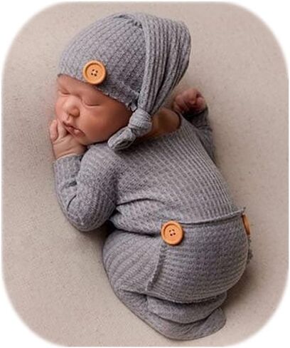Newborn Photoshoot Outfits Props - 2 Pack Baby Boy Girl Photo Props in Saudi Arabia