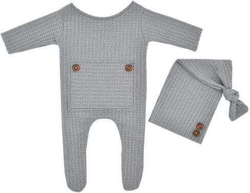 Newborn Photoshoot Outfits Props - 2 Pack Baby Boy Girl Photo Props in Saudi Arabia