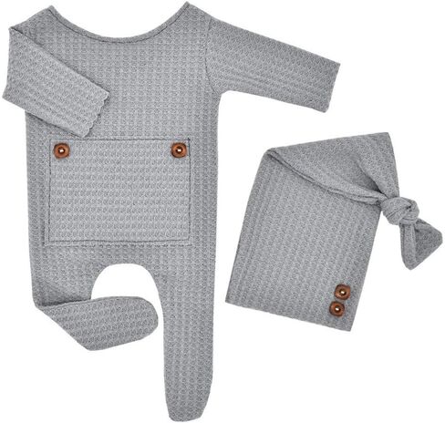 Newborn Photoshoot Outfits Props - 2 Pack Baby Boy Girl Photo Props in Saudi Arabia