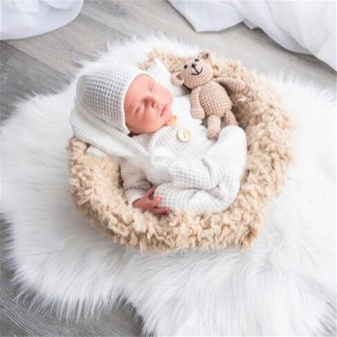 Newborn Photoshoot Outfits Props - 2 Pack Baby Boy Girl Photo Props in Kuwait