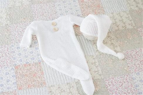 Newborn Photoshoot Outfits Props - 2 Pack Baby Boy Girl Photo Props in Kuwait